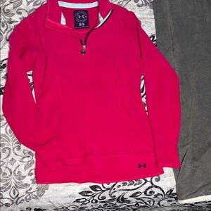 Under Armour Fuchsia Fleece Quarter-Zip Top